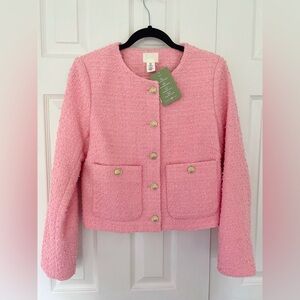 H&M pink tweed jacket